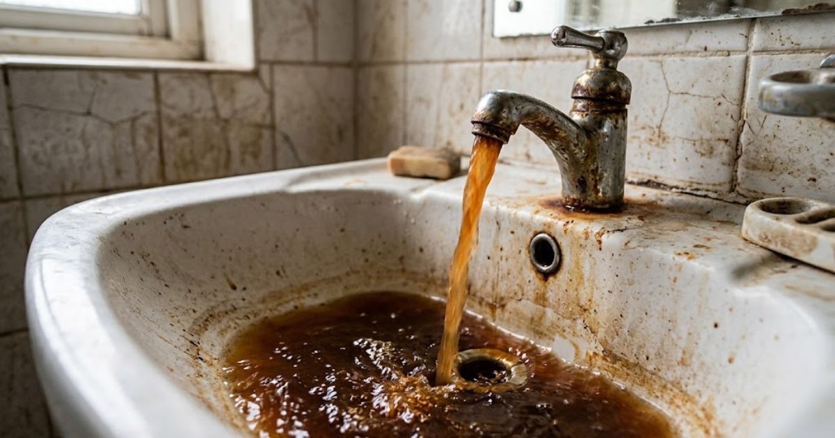 Water heater showing signs of wear